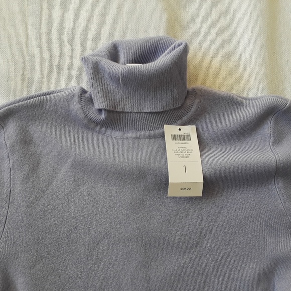 {Chico's} Pastel Blue Violet Ellie Turtleneck  NWT - Picture 3 of 5